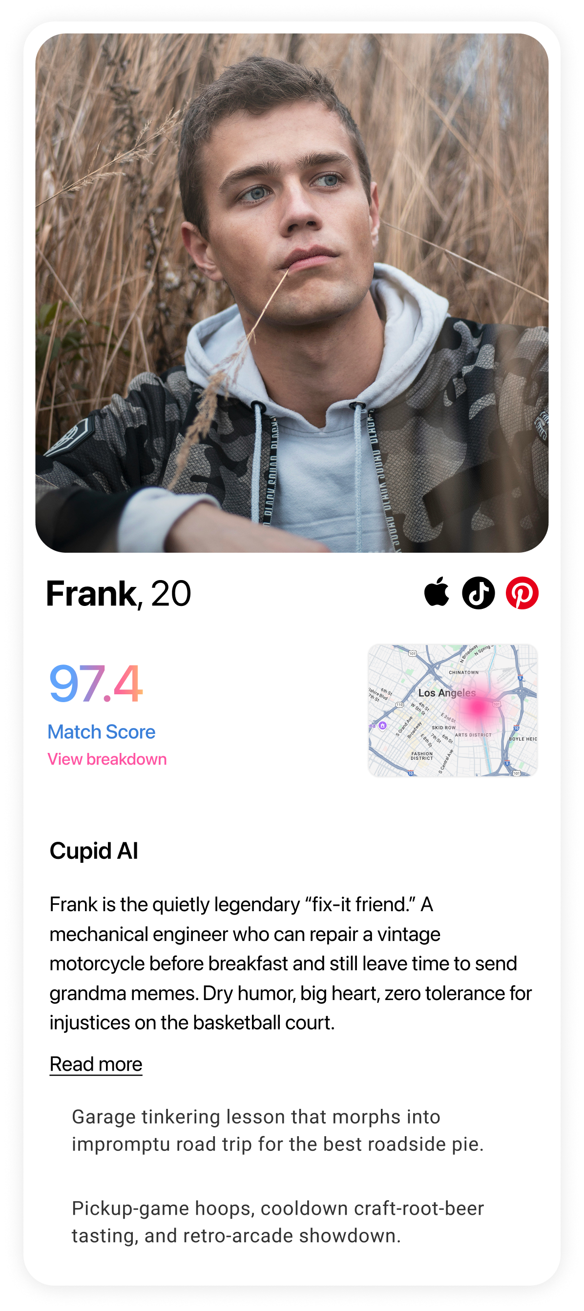 Frank profile preview